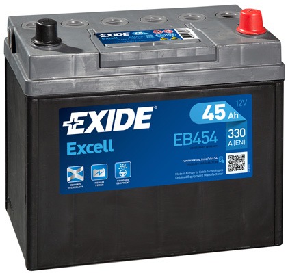 Autobaterie EXIDE Excell 45Ah, 12V, EB454 (EB454)